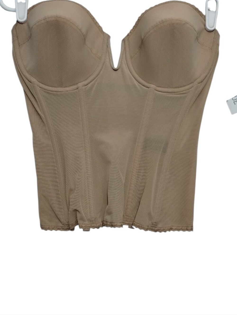 Dominique Vivienne V Wire Longline Strapless Bra 8990 mocha Garter Bustier 36F